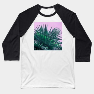 Tropical Palm Tree Leaves Baseball T-Shirt